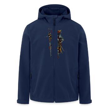 Landsknecht - Recycelte Männer Softshell-Jacke von Stanley/Stella - Navy - Vorne - AI Model Male 185 light (185cm)