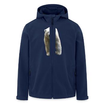 Polar Bear - Eisbär - Recycelte Männer Softshell-Jacke von Stanley/Stella - Navy - Vorne - AI Model Male 185 light (185cm)