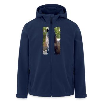 Cheval frison - Veste softshell homme en polyester recyclé Stanley/Stella - marine - Devant - AI Model Male 185 light (185cm)