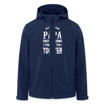 STOLZER PAPA EINER TOCHTER - Recycelte Männer Softshell-Jacke von Stanley/Stella - Navy - Vorne - AI Model Male 185 light (185cm)