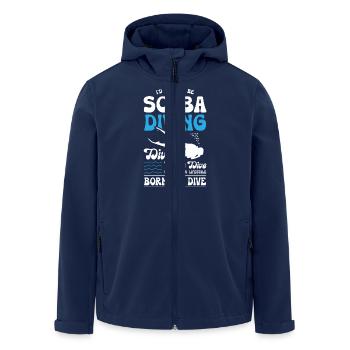 Born To Dive - Men’s Recycled Softshell Jacket by Stanley/Stella - navy - Front - AI Model Male 185 light (185cm)