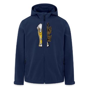 My Plans For Today Beer - Recycelte Männer Softshell-Jacke von Stanley/Stella - Navy - Vorne - AI Model Male 185 light (185cm)