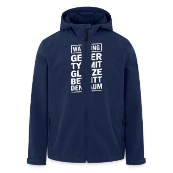 Glatzenträger Haarausfall , Lustiges Glatzen - Recycelte Männer Softshell-Jacke von Stanley/Stella - Navy - Vorne - AI Model Male 185 light (185cm)