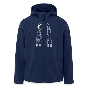 Espressionist - Espresso - Kaffee trinken - Recycelte Männer Softshell-Jacke von Stanley/Stella - Navy - Vorne - AI Model Male 185 light (185cm)