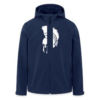 Sparta Helmet - Men’s Recycled Softshell Jacket by Stanley/Stella - navy - Front - AI Model Male 185 light (185cm)