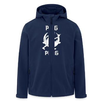 Ping Pong Vintage Saying Gift Sports Table Tenni - Men’s Recycled Softshell Jacket by Stanley/Stella - navy - Front - AI Model Male 185 light (185cm)