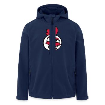 poulet oiseau coq poussin coq sourire drôle amusant - Veste softshell homme en polyester recyclé Stanley/Stella - marine - Devant - AI Model Male 185 light (185cm)