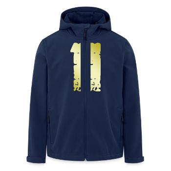 11 Nombre Vintage - Veste softshell homme en polyester recyclé Stanley/Stella - marine - Devant - AI Model Male 185 light (185cm)