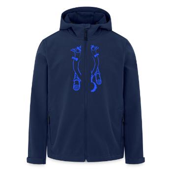 Sir Birds Team Hat Monocle Lunettes 2 Rich Friends - Veste softshell homme en polyester recyclé Stanley/Stella - marine - Devant - AI Model Male 185 light (185cm)