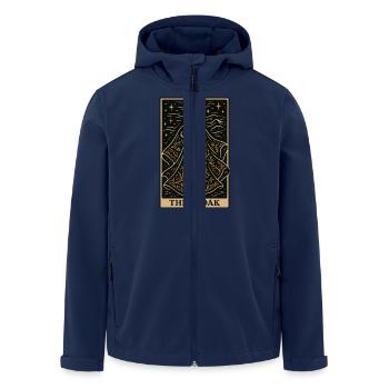 Couture de la carte de tarot – La cape - Veste softshell homme en polyester recyclé Stanley/Stella - marine - Devant - AI Model Male 185 light (185cm)