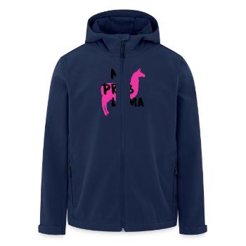 No prob llama - Men’s Recycled Softshell Jacket by Stanley/Stella - navy - Front - AI Model Male 185 light (185cm)