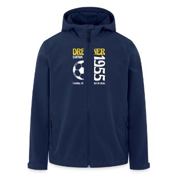 Dresden Birthday 1955 Football Gift - Men’s Recycled Softshell Jacket by Stanley/Stella - navy - Front - AI Model Male 185 light (185cm)