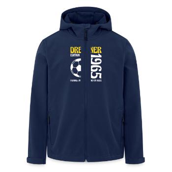 Dresden Birthday 1965 Football Gift - Men’s Recycled Softshell Jacket by Stanley/Stella - navy - Front - AI Model Male 185 light (185cm)