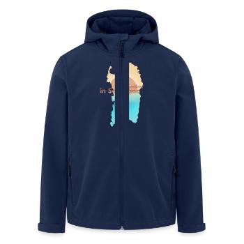 Non C’è Problema in Sardegna - Recycelte Männer Softshell-Jacke von Stanley/Stella - Navy - Vorne - AI Model Male 185 light (185cm)