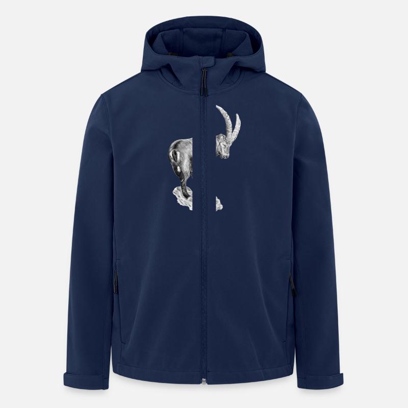 Trinkflasche "STEINBOCK" - Recycelte Männer Softshell-Jacke von Stanley/Stella - Navy