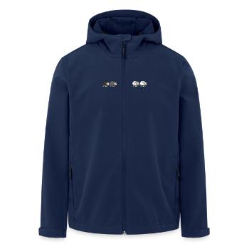 From black to white - Recycelte Männer Softshell-Jacke von Stanley/Stella - Navy - Vorne - AI Model Male 185 light (185cm)