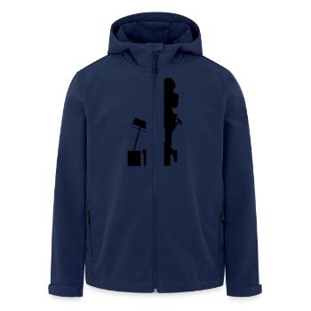 Heimwerkerin - Recycelte Männer Softshell-Jacke von Stanley/Stella - Navy - Vorne - AI Model Male 185 light (185cm)