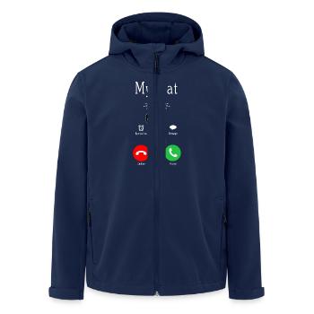 Cat is Calling - Recycelte Männer Softshell-Jacke von Stanley/Stella - Navy - Vorne - AI Model Male 185 light (185cm)