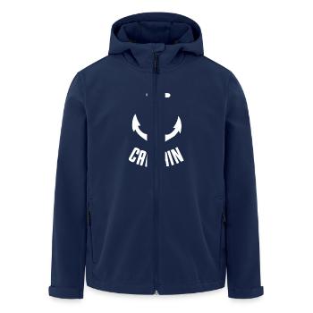 Captain - Men’s Recycled Softshell Jacket by Stanley/Stella - navy - Front - AI Model Male 185 light (185cm)