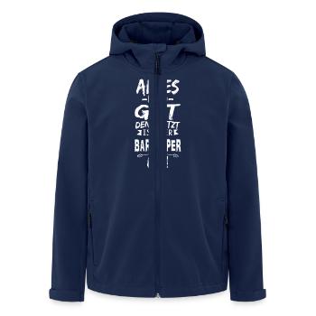 BARKEEPER - Recycelte Männer Softshell-Jacke von Stanley/Stella - Navy - Vorne - AI Model Male 185 light (185cm)