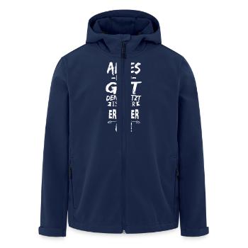 ERZIEHER - Recycelte Männer Softshell-Jacke von Stanley/Stella - Navy - Vorne - AI Model Male 185 light (185cm)