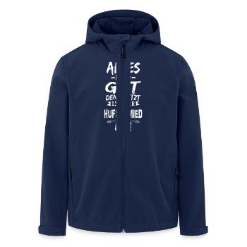 HUFSCHMIED - Recycelte Männer Softshell-Jacke von Stanley/Stella - Navy - Vorne - AI Model Male 185 light (185cm)