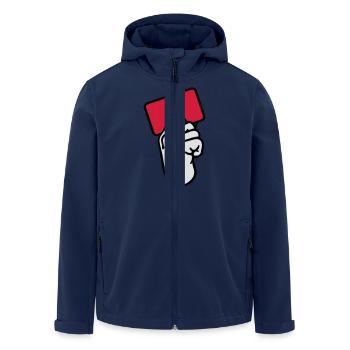 Rote Karte - Recycelte Männer Softshell-Jacke von Stanley/Stella - Navy - Vorne - AI Model Male 185 light (185cm)
