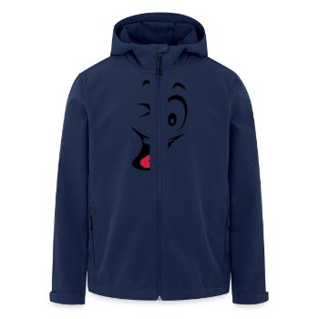 laughing smiley humeur1 - Men’s Recycled Softshell Jacket by Stanley/Stella - navy - Front - AI Model Male 185 light (185cm)