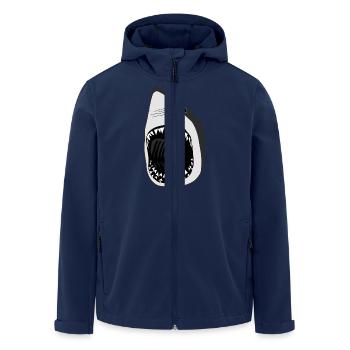 hai weisser weisser shark wal fisch tauchen gebiss - Recycelte Männer Softshell-Jacke von Stanley/Stella - Navy - Vorne - AI Model Male 185 light (185cm)