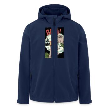BLAM - Men’s Recycled Softshell Jacket by Stanley/Stella - navy - Front - AI Model Male 185 light (185cm)