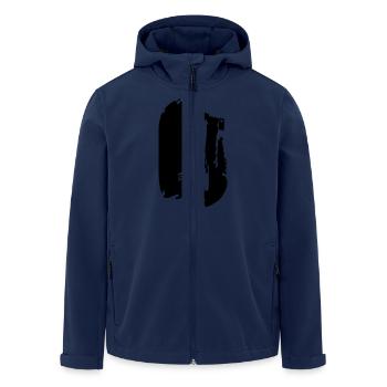 O - Buchstabe - Recycelte Männer Softshell-Jacke von Stanley/Stella - Navy - Vorne - AI Model Male 185 light (185cm)