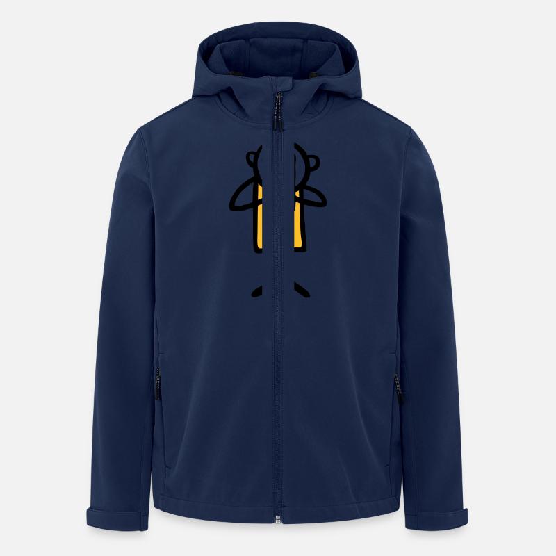 Männchen mit großem Handy - V2 - Recycelte Männer Softshell-Jacke von Stanley/Stella - Navy