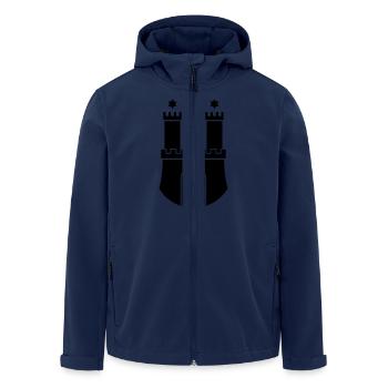 castle hambourg - Men’s Recycled Softshell Jacket by Stanley/Stella - navy - Front - AI Model Male 185 light (185cm)