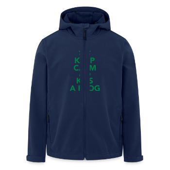 Keep calm and Kiss frog - Men’s Recycled Softshell Jacket by Stanley/Stella - navy - Front - AI Model Male 185 light (185cm)