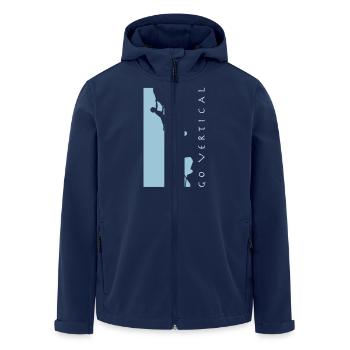 freeclimber_012015_a_2c - Recycelte Männer Softshell-Jacke von Stanley/Stella - Navy - Vorne - AI Model Male 185 light (185cm)