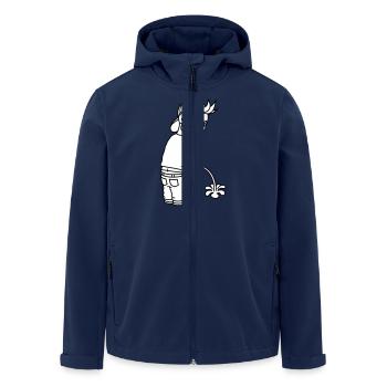 Pee Boy 2c - Recycelte Männer Softshell-Jacke von Stanley/Stella - Navy - Vorne - AI Model Male 185 light (185cm)