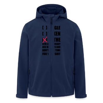Single? I'm in the Gym lifting heavy Weights ... - Men’s Recycled Softshell Jacket by Stanley/Stella - navy - Front - AI Model Male 185 light (185cm)