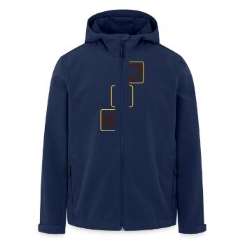 cool_design_drinking_team_brezeln_bier_k - Recycelte Männer Softshell-Jacke von Stanley/Stella - Navy - Vorne - AI Model Male 185 light (185cm)