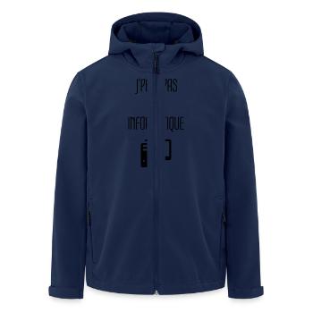 informatique / informaticien / ordinateur / geek - Veste softshell homme en polyester recyclé Stanley/Stella - marine - Devant - AI Model Male 185 light (185cm)