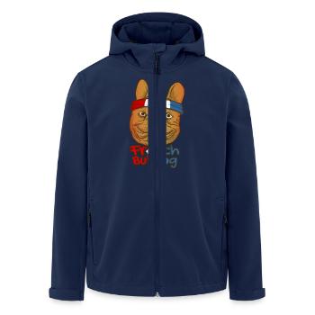 french bulldog - Men’s Recycled Softshell Jacket by Stanley/Stella - navy - Front - AI Model Male 185 light (185cm)