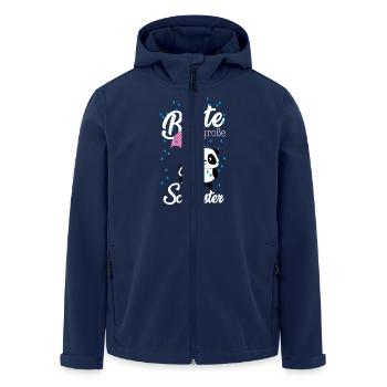 Beste große Schwester Panda Geschwister Mädchen - Recycelte Männer Softshell-Jacke von Stanley/Stella - Navy - Vorne - AI Model Male 185 light (185cm)