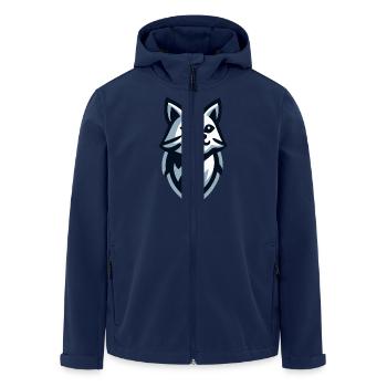 Kitten: illustration of a little fluffy - Men’s Recycled Softshell Jacket by Stanley/Stella - navy - Front - AI Model Male 185 light (185cm)