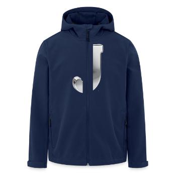 Chrome ,, J " Metallic - Recycelte Männer Softshell-Jacke von Stanley/Stella - Navy - Vorne - AI Model Male 185 light (185cm)