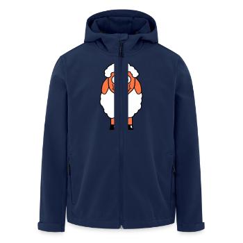 Sheep Baby Stands Cute Cute Lamb Child Cool Comic - Men’s Recycled Softshell Jacket by Stanley/Stella - navy - Front - AI Model Male 185 light (185cm)