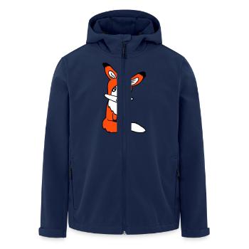 Renard Renard roux Animal sauvage Intelligent Habitants de la forêt - Veste softshell homme en polyester recyclé Stanley/Stella - marine - Devant - AI Model Male 185 light (185cm)