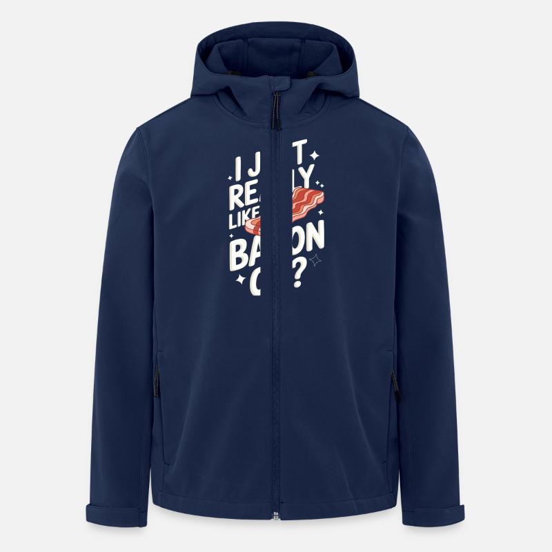 Bacon Petit-déjeuner Bacon - Veste softshell homme en polyester recyclé Stanley/Stella - marine