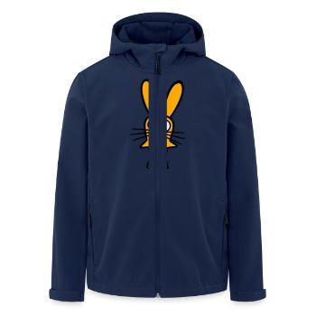 Hase Kaninchen Häschen Cartoon Kleintier niedlich - Recycelte Männer Softshell-Jacke von Stanley/Stella - Navy - Vorne - AI Model Male 185 light (185cm)