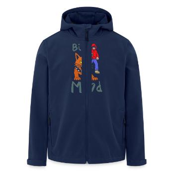 Big Mood für Liebhaber von Katzen und urbanem Style. - Recycelte Männer Softshell-Jacke von Stanley/Stella - Navy - Vorne - AI Model Male 185 light (185cm)