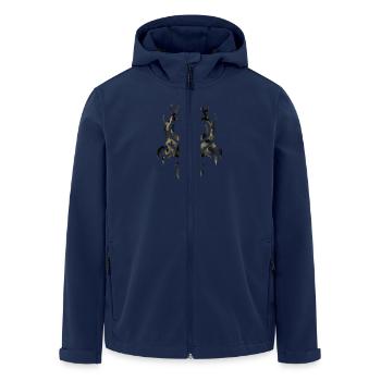 Cercles celtiques Symboles gothiques Ornements vikings - Veste softshell homme en polyester recyclé Stanley/Stella - marine - Devant - AI Model Male 185 light (185cm)