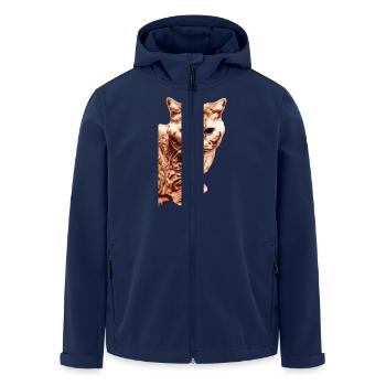 british shorthair cat - Men’s Recycled Softshell Jacket by Stanley/Stella - navy - Front - AI Model Male 185 light (185cm)